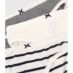 GIRLS' STRIPED KNICKERS - 3-PACK