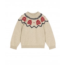 CHILDREN'S UNISEX WOOL AND COTTON PULLOVER