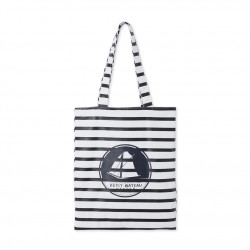 Women's striped waterproof shopping bag