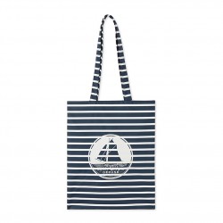 Women's striped waterproof shopping bag
