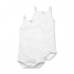 Baby Girls' Bodysuits with Straps - Set of 2